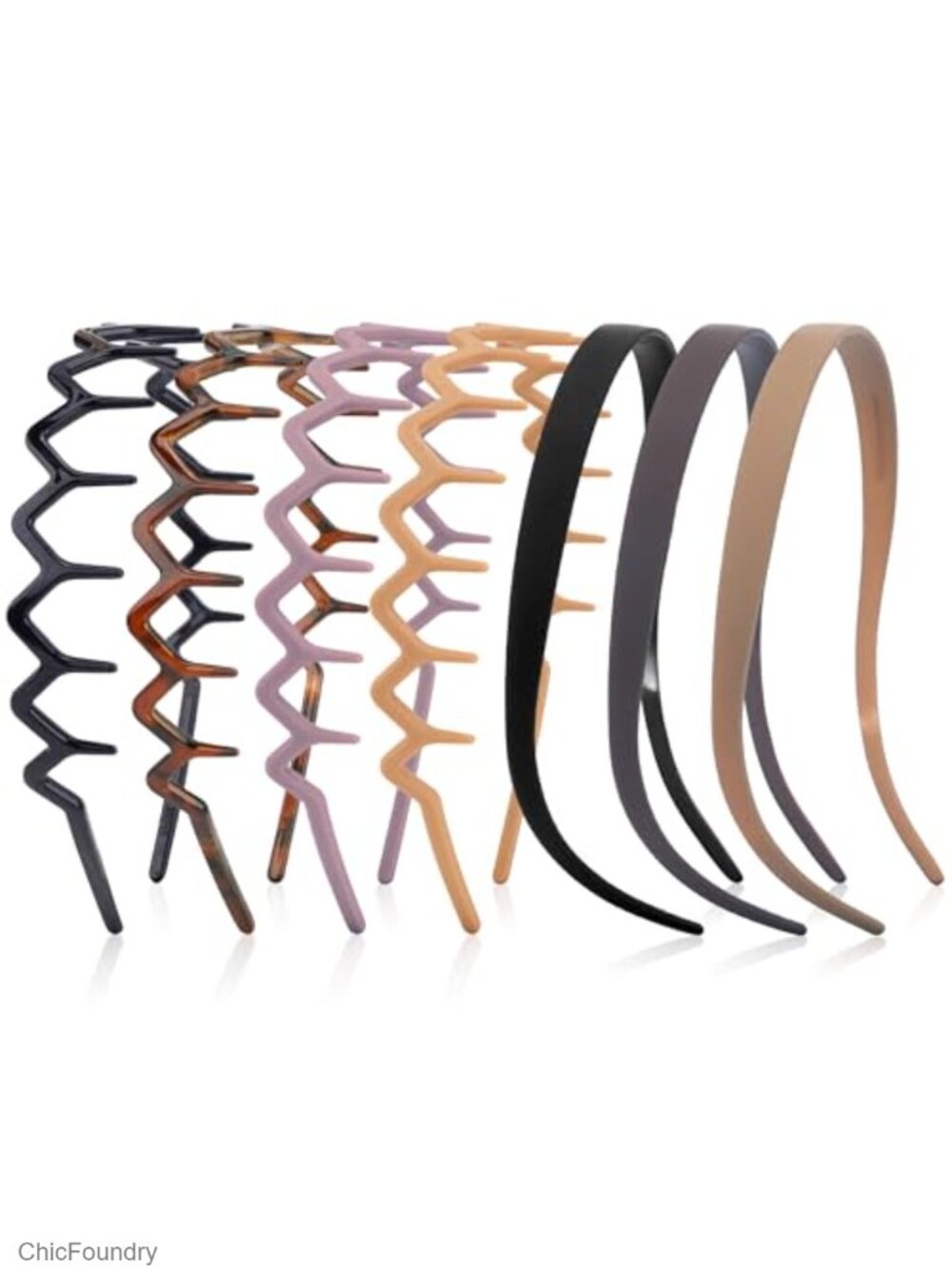 Zig Zag Claw Comb Headbands for Women, Plastic Curly Hair Band, Comfortable for